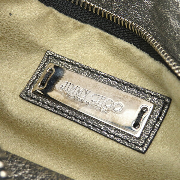 Jimmy Choo JIMMY CHOO Shoulder Bag Quilted Chain Shoulder Leather Silver Silver