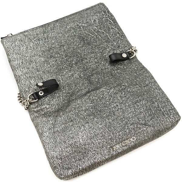 Jimmy Choo JIMMY CHOO Shoulder Bag Quilted Chain Shoulder Leather Silver Silver