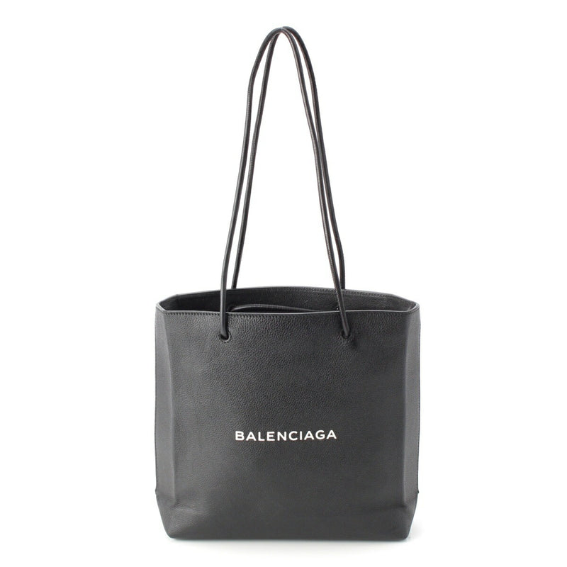 Balenciaga Leather Logo Shopping Bag Tote Bag 491660 Black [Used] [Genuine