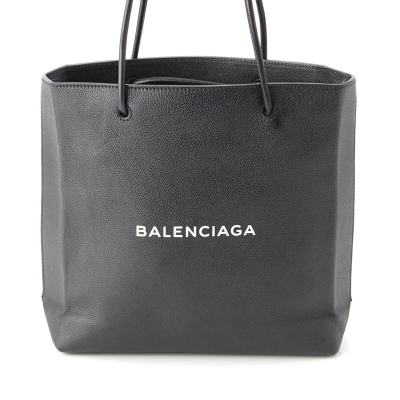 Balenciaga Leather Logo Shopping Bag Tote Bag 491660 Black [Used] [Genuine
