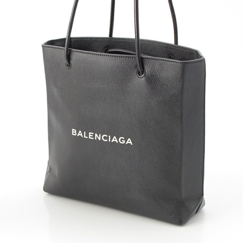 Balenciaga Leather Logo Shopping Bag Tote Bag 491660 Black [Used] [Genuine