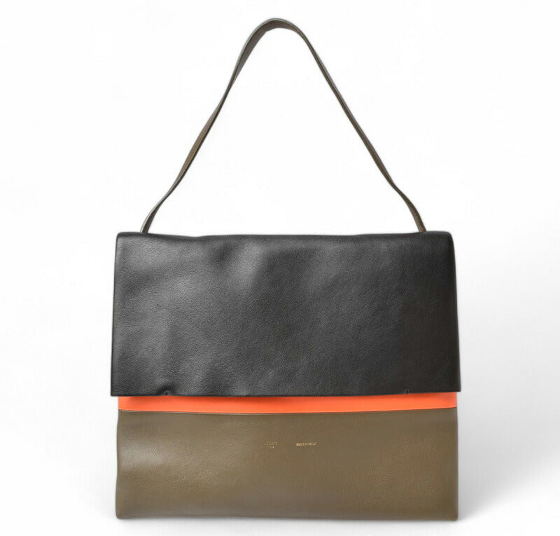 CELINE Shoulder Bag/Clutch Bag CELINE All Soft/ALL SOFT Black/Orange/Khaki
