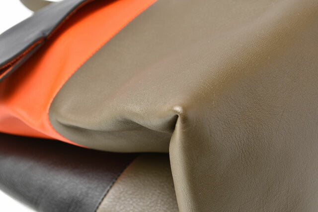 CELINE Shoulder Bag/Clutch Bag CELINE All Soft/ALL SOFT Black/Orange/Khaki