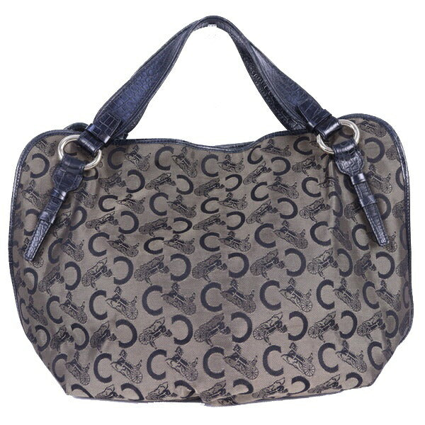Rank B [Celine] Tote bag/C Macadam/Brown/Leather/Canvas [Used]
