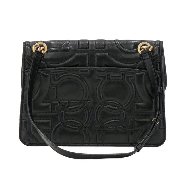 [Good condition] Salvatore Ferragamo Chain Shoulder Bag Gancini Quilted Women's