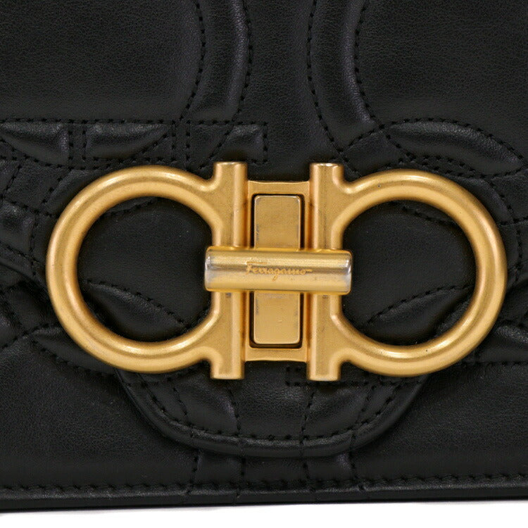 [Good condition] Salvatore Ferragamo Chain Shoulder Bag Gancini Quilted Women's