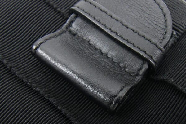 Ferragamo Handbag 21 5358 Black Canvas Used Bag Black Logo Mini Bag Women