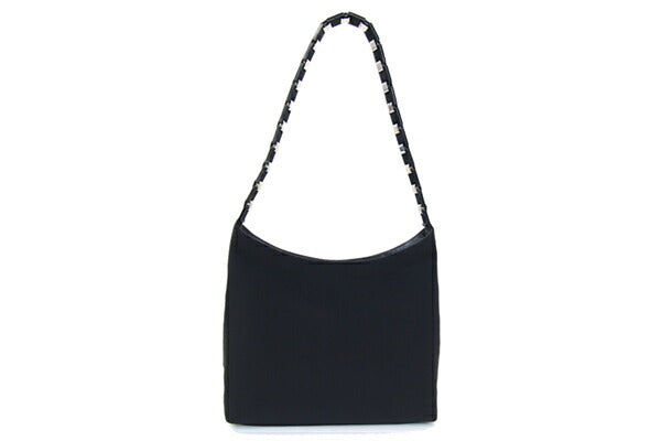 Ferragamo One Shoulder Bag AQ21 8801 Black Nylon Used Semi-shoulder Chain Black