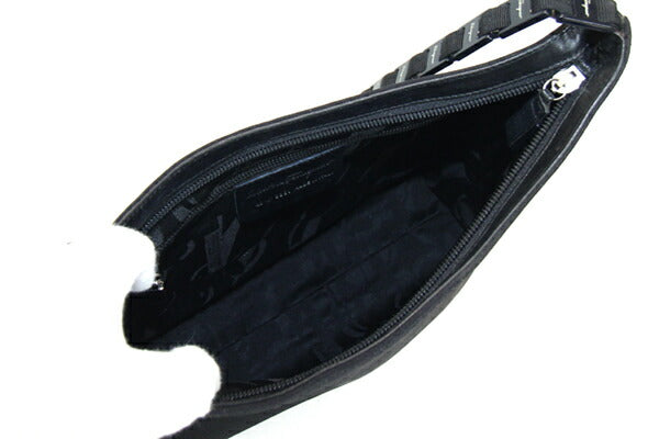 Ferragamo One Shoulder Bag AQ21 8801 Black Nylon Used Semi-shoulder Chain Black
