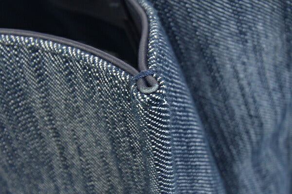 Ferragamo 2WAY Handbag 219406 Navy Denim Leather Tote Bag Shoulder Shoulder