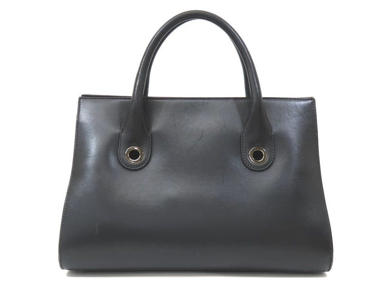 Jimmy Choo Leather Black Riley Handbag *Straight out [Ikebukuro Store]