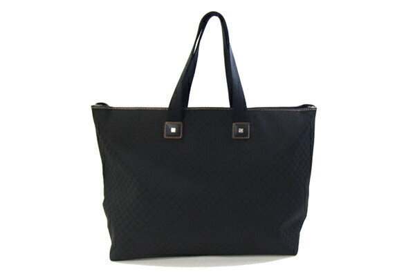 Celine Tote Bag Macadam Black Canvas Leather Used Shoulder Shoulder Travel Bag