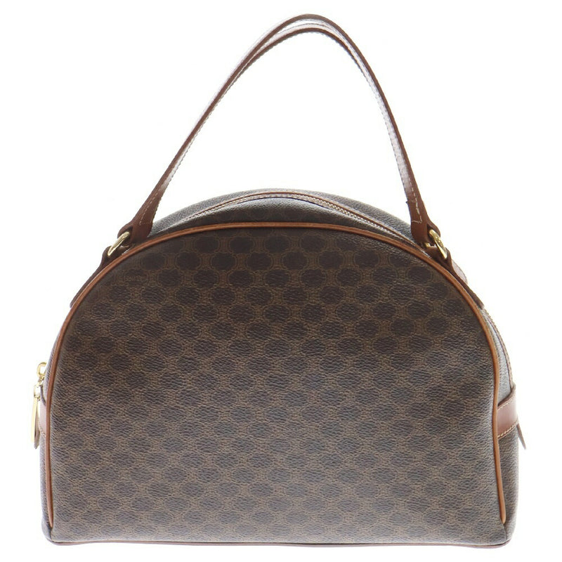 CELINE Macadam Handbag Brown Camel Gold Hardware PVC [Used] [Condition B]