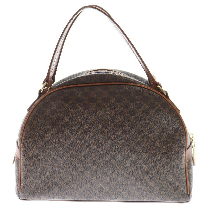 CELINE Macadam Handbag Brown Camel Gold Hardware PVC [Used] [Condition B]