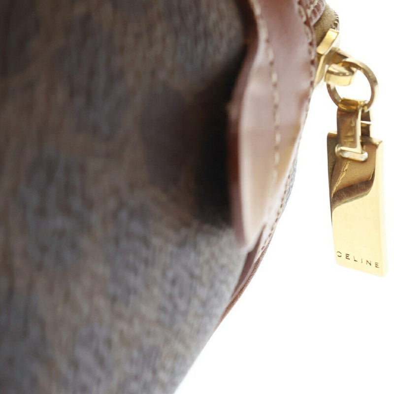 CELINE Macadam Handbag Brown Camel Gold Hardware PVC [Used] [Condition B]
