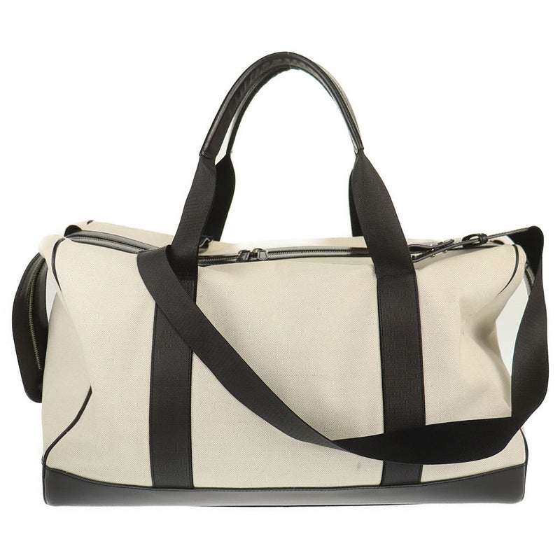 Balenciaga Boston Bag 392010 Used White Canvas Leather BALENCIAGA [Used] | 2WAY