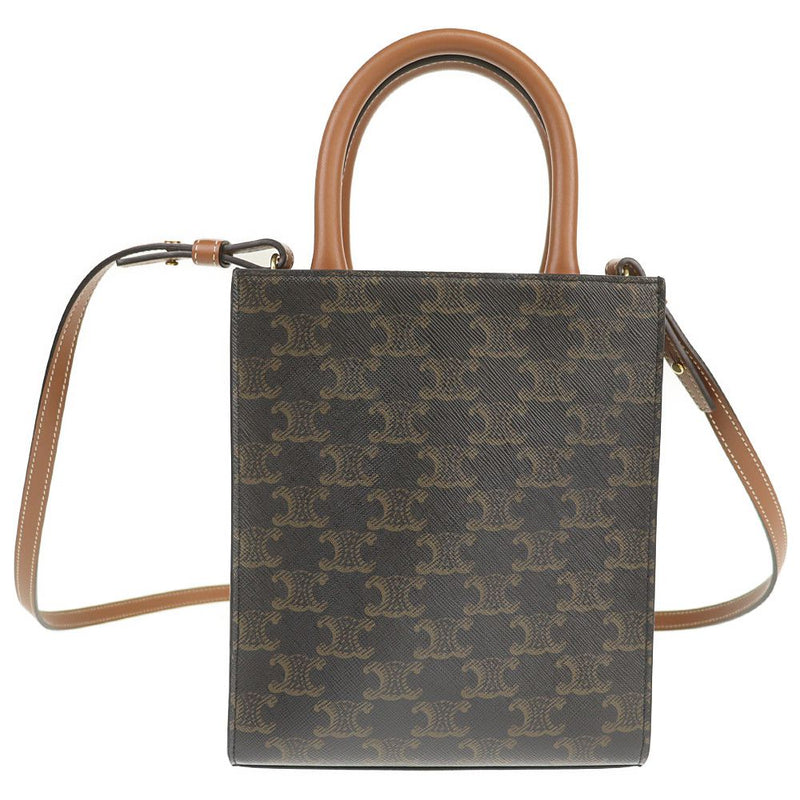 Celine Shoulder Bag Vertical Hippo Mini Brown Triomphe Canvas CELINE [Used] |
