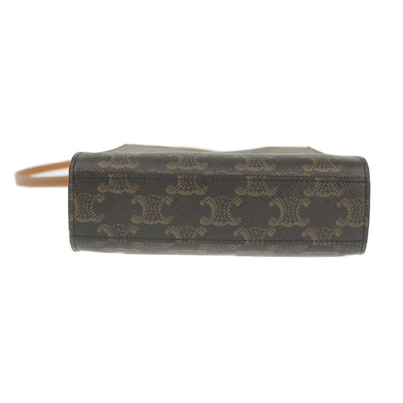 Celine Shoulder Bag Vertical Hippo Mini Brown Triomphe Canvas CELINE [Used] |