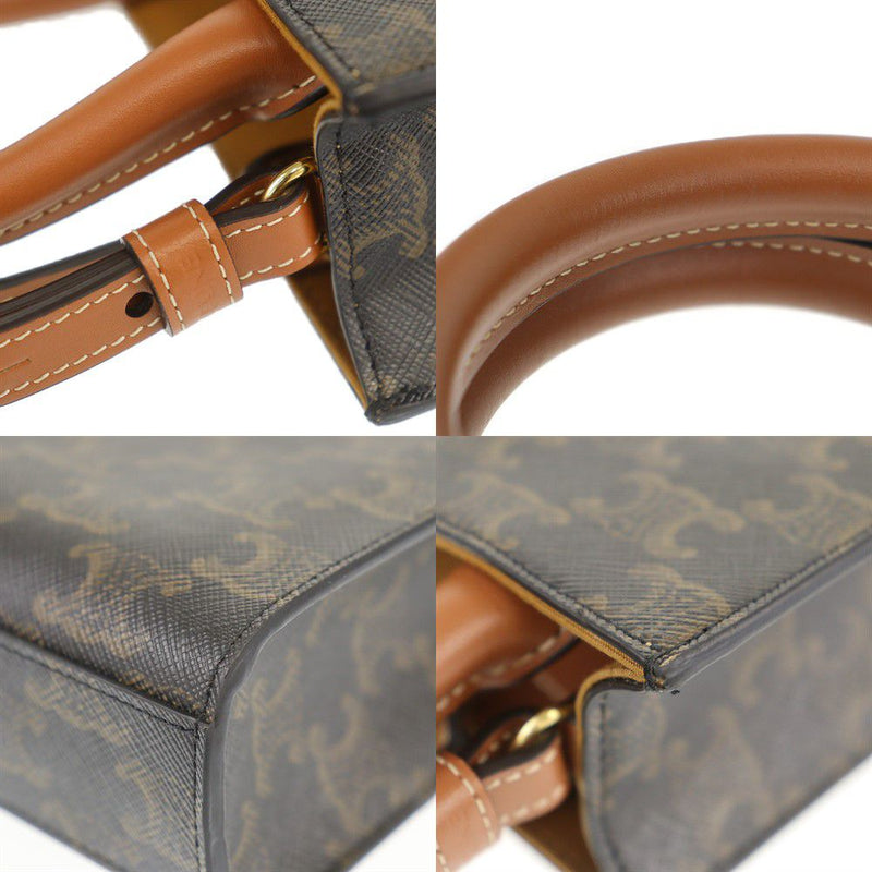 Celine Shoulder Bag Vertical Hippo Mini Brown Triomphe Canvas CELINE [Used] |