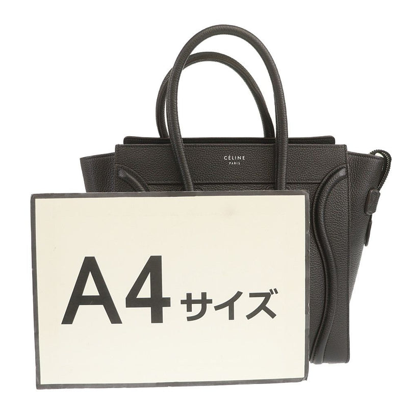 Celine Handbag Luggage Micro Shopper 189793 Used Black Leather CELINE [Used] |