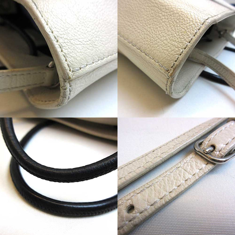 Balenciaga bag shopping tote XXS white handbag shoulder crossbody 2way B rank