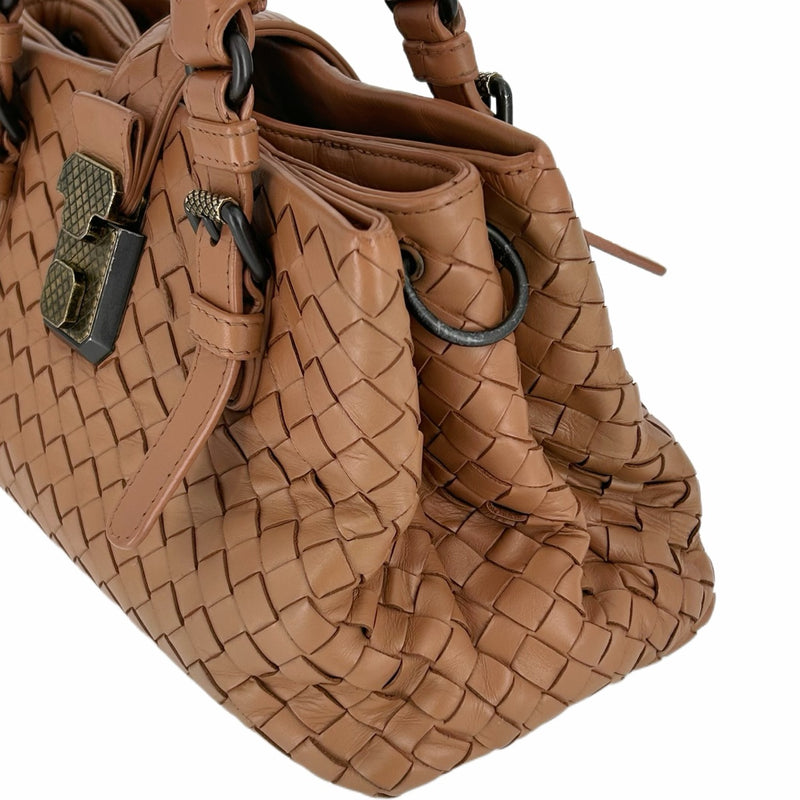 BOTTEGA VENETA Intrecciato Roman Bag Small 2-Way Bag Calfskin Beige 489509 2WAY