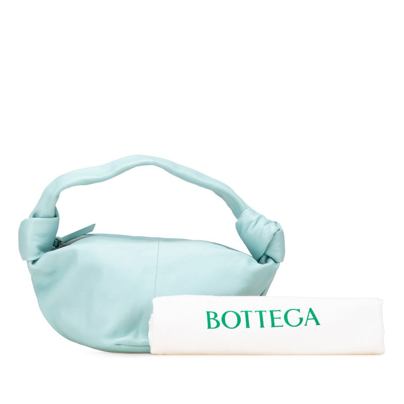 Bottega Veneta Double Knot Handbag One Shoulder Bag Light Blue Leather Women's