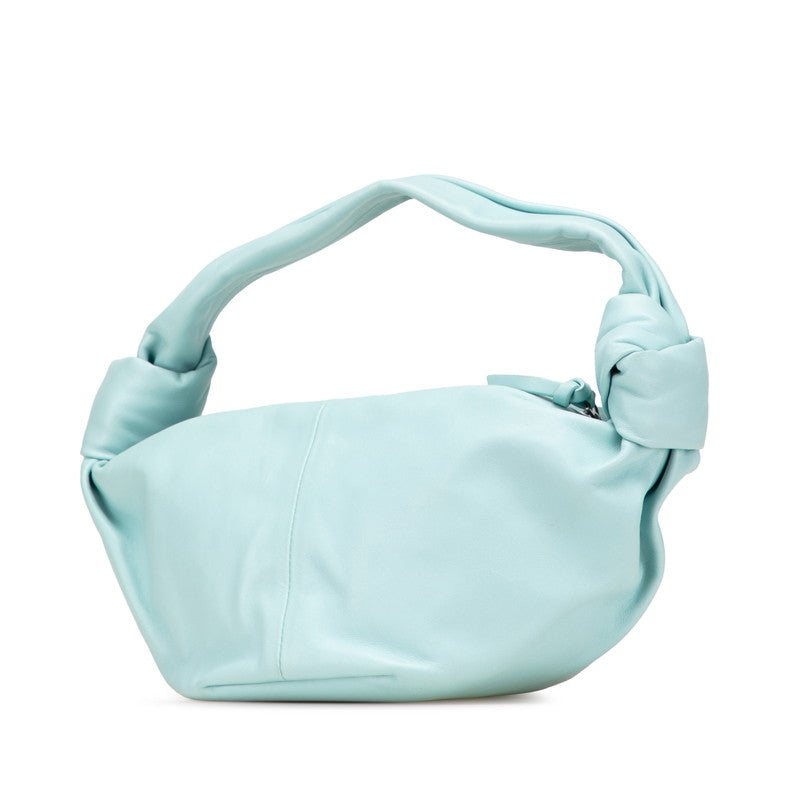 Bottega Veneta Double Knot Handbag One Shoulder Bag Light Blue Leather Women's