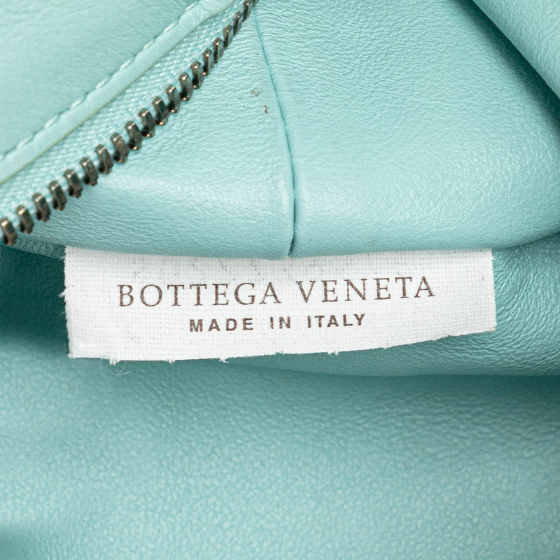 Bottega Veneta Double Knot Handbag One Shoulder Bag Light Blue Leather Women's