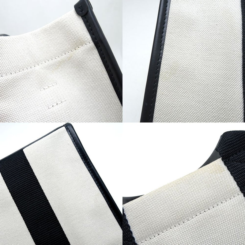 BALENCIAGA Hardware Tote 671402 Tote Bag Canvas x Leather Natural Black/351605