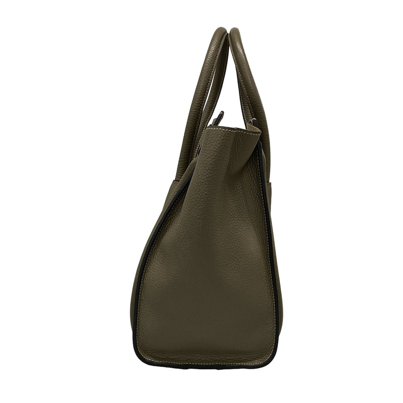 [Used] CELINE Luggage Micro Shopper Handbag Gray Beige