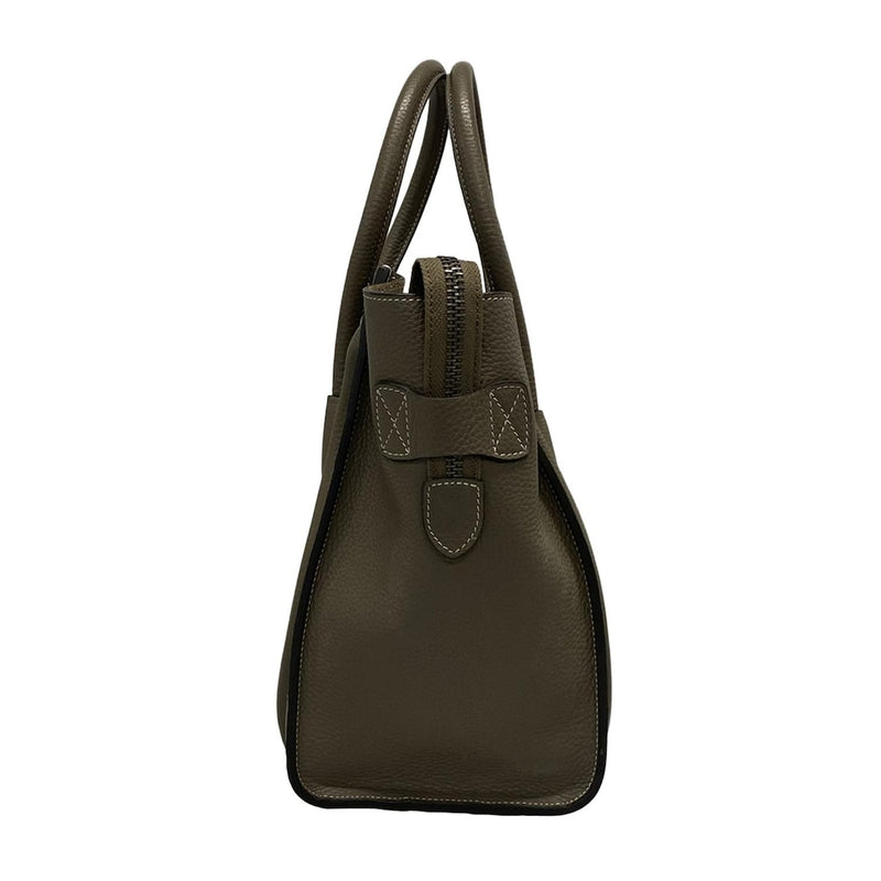 [Used] CELINE Luggage Micro Shopper Handbag Gray Beige