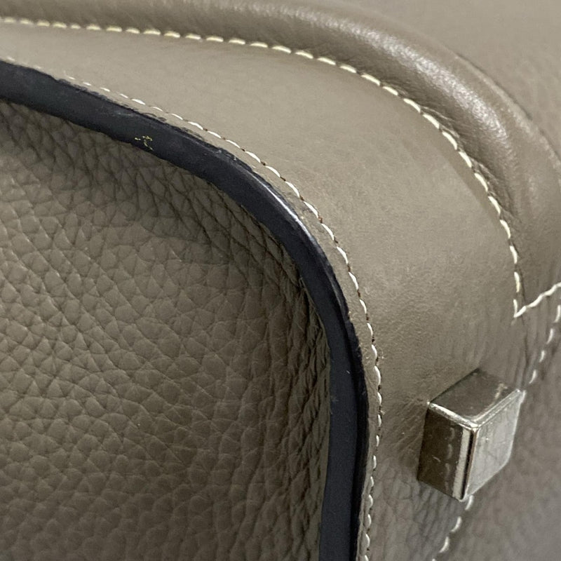 [Used] CELINE Luggage Micro Shopper Handbag Gray Beige