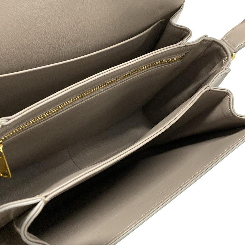 [Used] CELINE Classic Triomphe Bag/Triomphe Medium Shoulder Bag Gray Beige