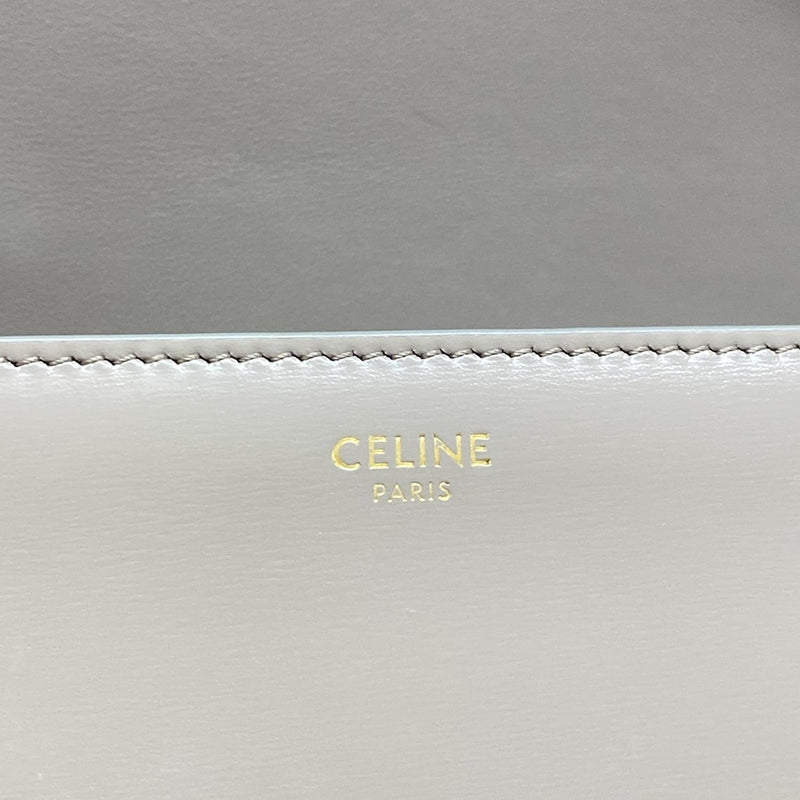 [Used] CELINE Classic Triomphe Bag/Triomphe Medium Shoulder Bag Gray Beige