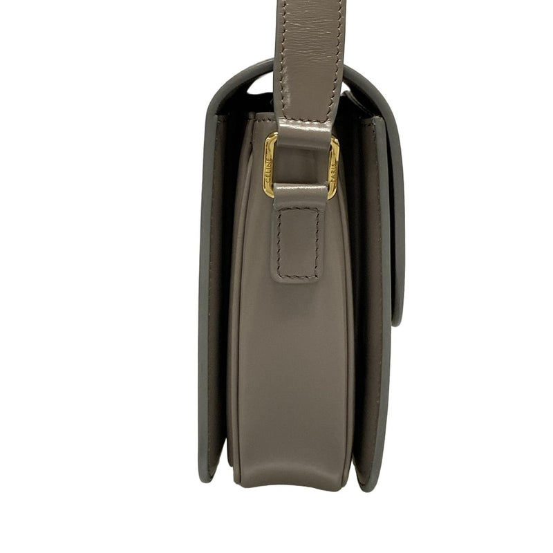 [Used] CELINE Classic Triomphe Bag/Triomphe Medium Shoulder Bag Gray Beige