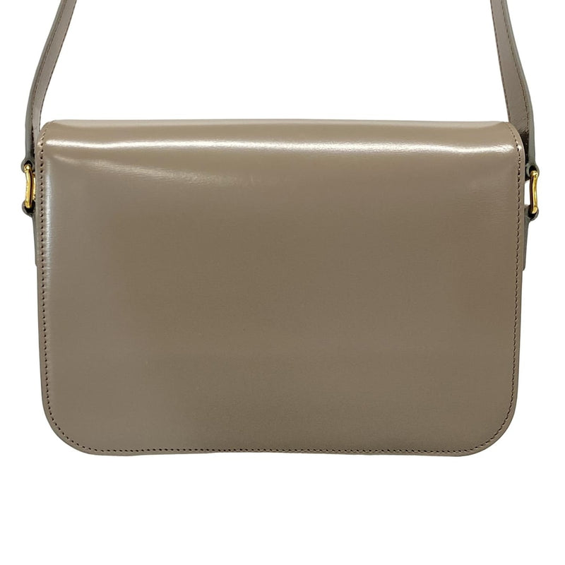 [Used] CELINE Classic Triomphe Bag/Triomphe Medium Shoulder Bag Gray Beige
