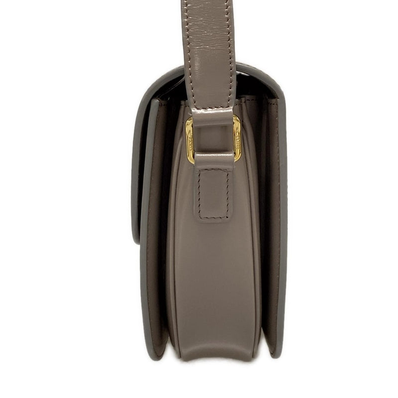 [Used] CELINE Classic Triomphe Bag/Triomphe Medium Shoulder Bag Gray Beige