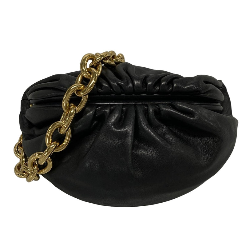 [Used] BOTTEGA VENETA The Chain Pouch Shoulder Bag Chain Shoulder Black Leather