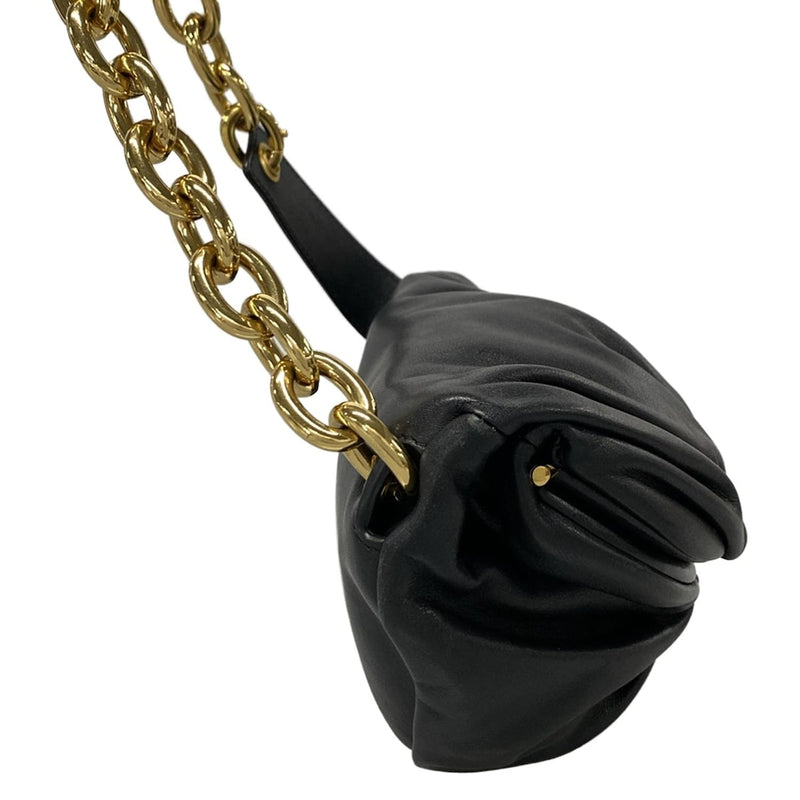 [Used] BOTTEGA VENETA The Chain Pouch Shoulder Bag Chain Shoulder Black Leather