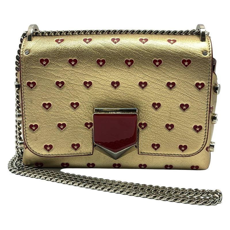 JIMMY CHOO Rocket Petit Shoulder Bag Heart/Chain Shoulder/Hologram Seals