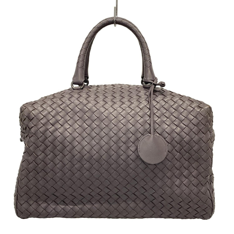 [Used] BOTTEGA VENETA Intrecciato Handbag Purple Grey Leather