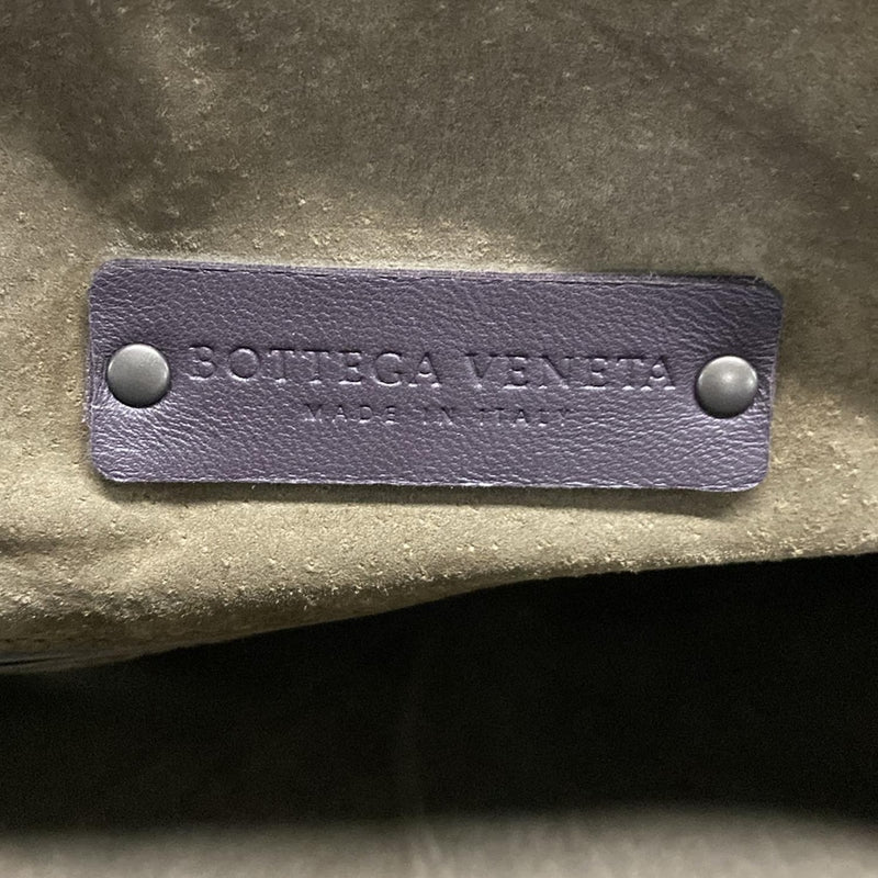 [Used] BOTTEGA VENETA Intrecciato Handbag Purple Grey Leather