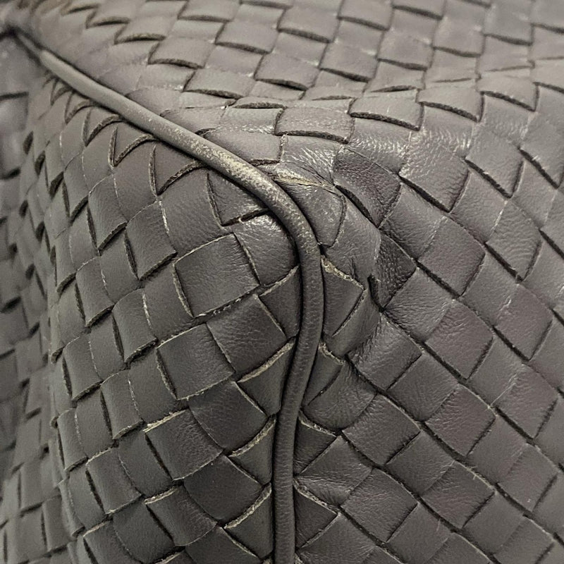 [Used] BOTTEGA VENETA Intrecciato Handbag Purple Grey Leather