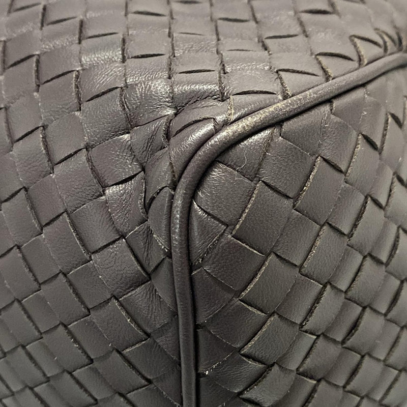 [Used] BOTTEGA VENETA Intrecciato Handbag Purple Grey Leather