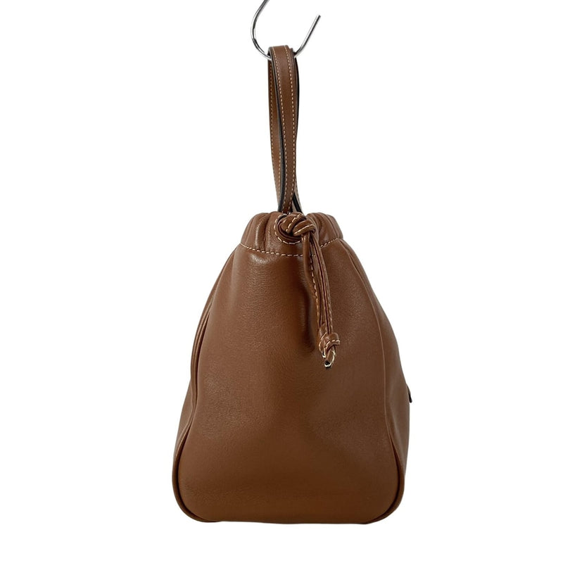 [Used] CELINE Small Hippo Drawstring Cuil Triomphe Tote Bag Drawstring Tan