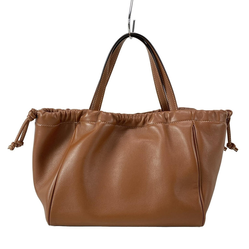 [Used] CELINE Small Hippo Drawstring Cuil Triomphe Tote Bag Drawstring Tan