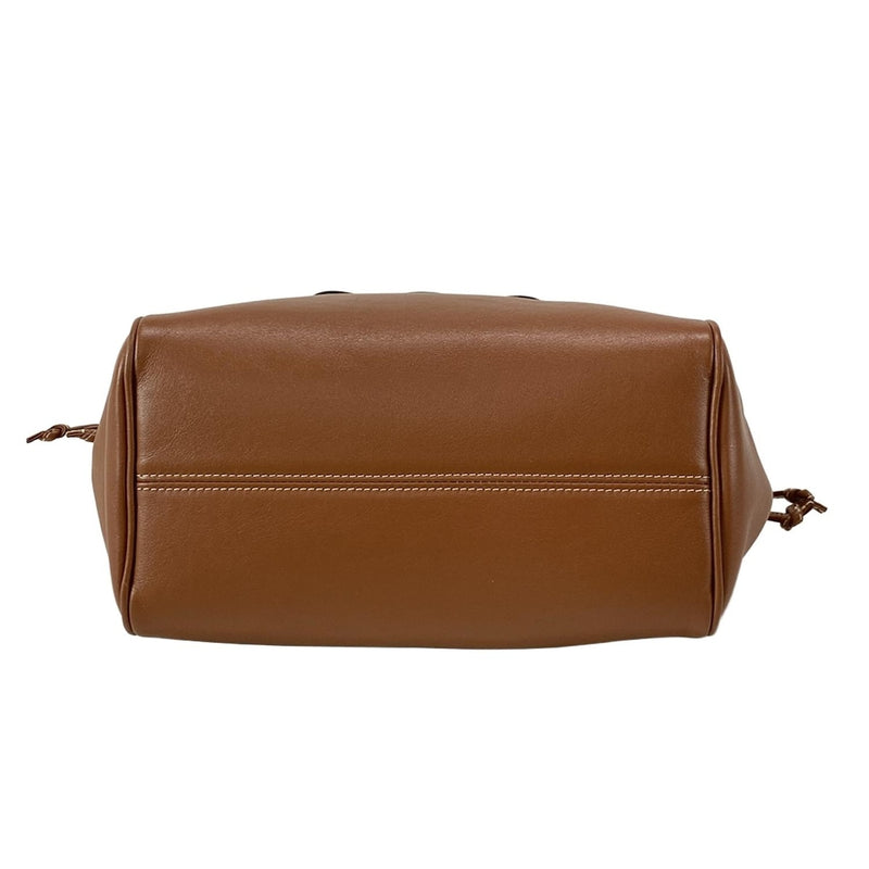 [Used] CELINE Small Hippo Drawstring Cuil Triomphe Tote Bag Drawstring Tan
