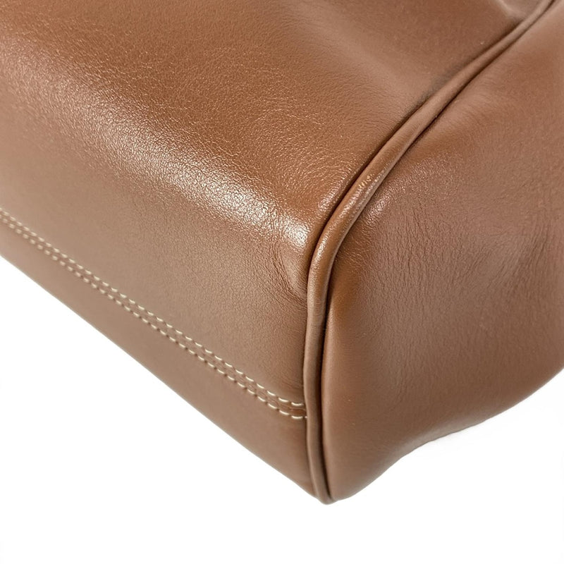 [Used] CELINE Small Hippo Drawstring Cuil Triomphe Tote Bag Drawstring Tan