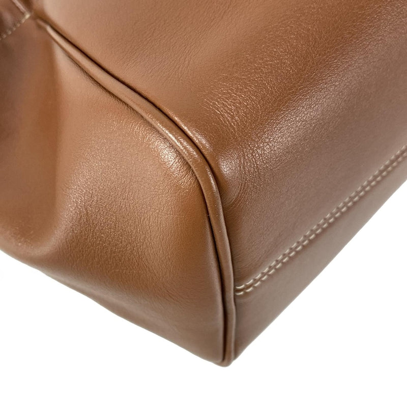 [Used] CELINE Small Hippo Drawstring Cuil Triomphe Tote Bag Drawstring Tan